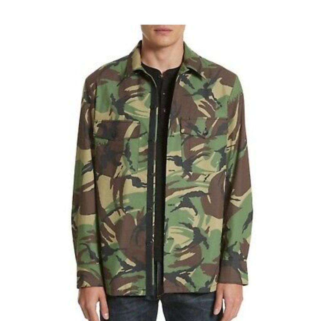 Rag & Bone Camo Shirt Jacket Heath Mens L
